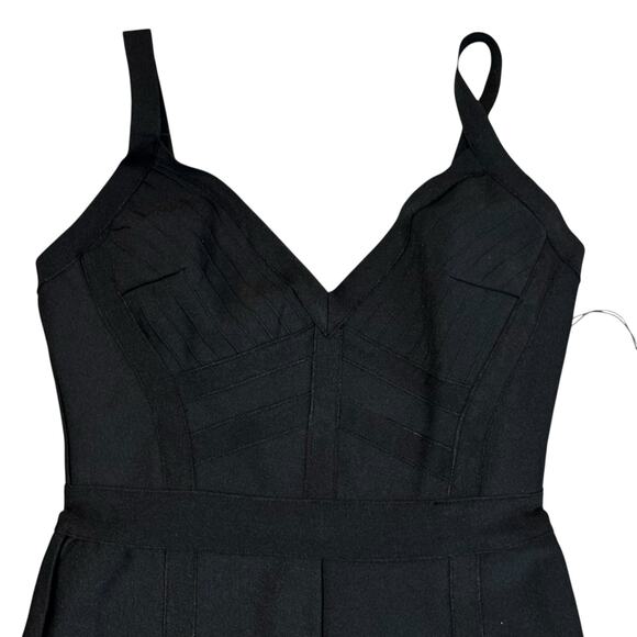 NWT Superdown Destiny Bandage Romper Shorts Size MEDIUM Black BodyCon Stretch - Picture 6 of 14